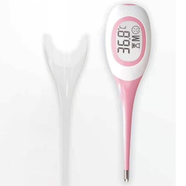 Digitalt termometer Hurtiglæsning Fleksibel spids Højpræcision Oral Rektal Underarm Termometer Pink