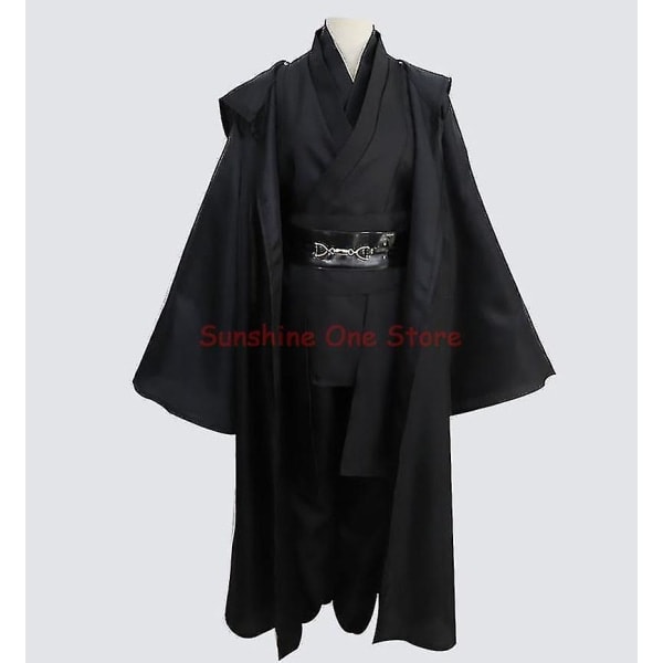 Star Wars Cosplay Kostym Anakin Skywalker Replika Jedi Robe Fantasia Man Halloween Cosplay Jedi Kostym För Män Plus Storlek 4xl M Kaffe Full Set XL Coffee Full Set XL