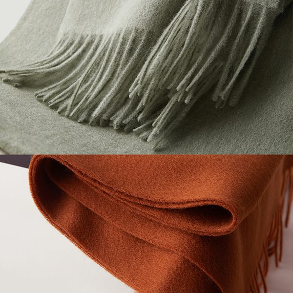 1/2/3 unisex-huivit fransuilla Lämmin ja mukava putkihuivi oliivinvihreällä olive green 1Set