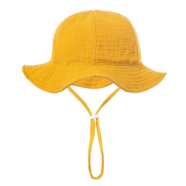 Baby bomuldshat Nye print udendørs kasketter unisex Yellow