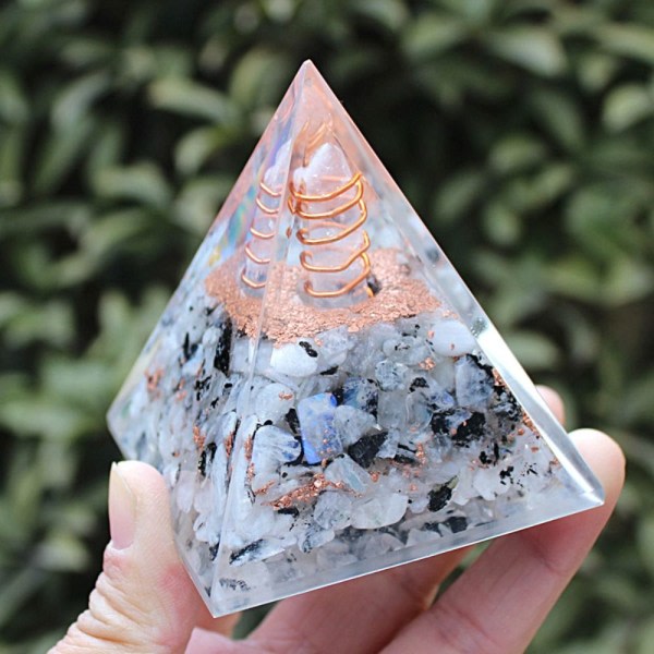Krystal Søjle Pyramide Energi Orgone Sten 6CM 6cm 6cm