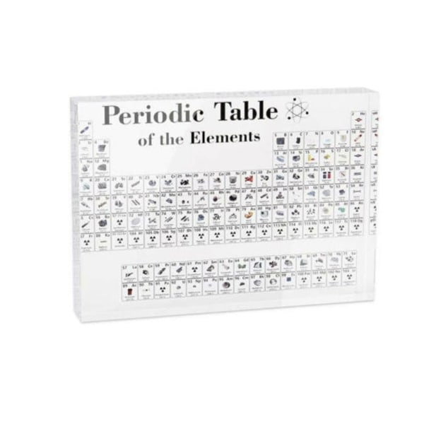 Kemi periodisk tabel display med elementer akryl gaver