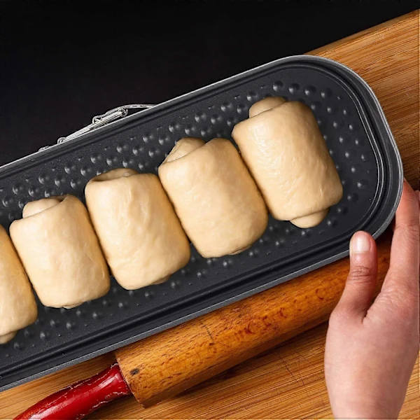 Antrasitt rektangulær springform, rektangulær bakeform, avtakbar, non-stick, 30,8 x 12 cm