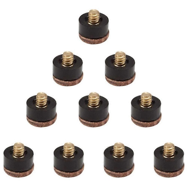 50 stk. Billard Pool Kø Stick Skrue-på Dupper 13mm Billard Kø Dupper til Pool Køer og Snooker.pa