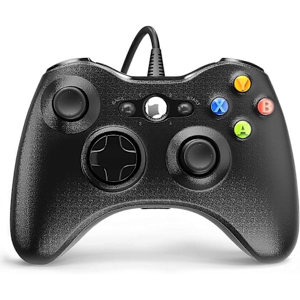 Paris Langallinen ohjain Xbox 360:lle, 360-peliohjain kaksoisvärinä Turbo -toiminnolla, yhteensopiva Xbox 360/360 Slimin ja PC Windows 7, 8, 10 kanssa