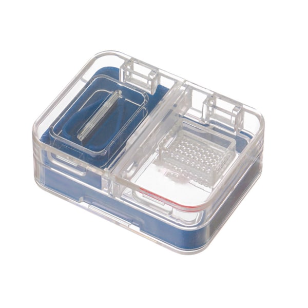 Kannettava annosteleva lääkerasia Mini pieni case, leikkaava hionta lääkkeitä sinetöity lääkkeiden säilytyslaatikko Sininen