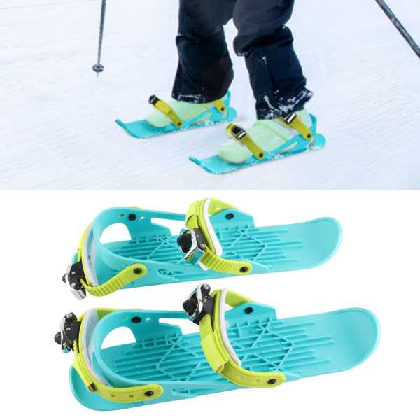Miniskiskøyter Miniskisko Justerbare skibrett Festes til skistøvler for utforbakker Vintersport for barn Farge