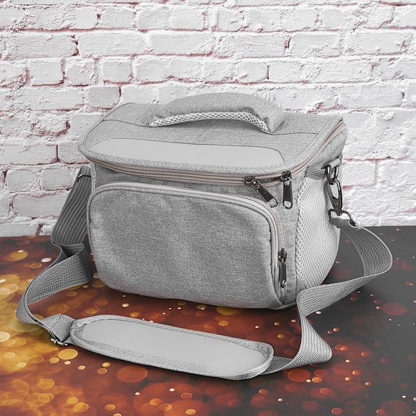 Grå Canvas Vanntett Enkel Skulderveske Oppbevaringsveske for Sony/Canon/Nikon D7200 J5 P900 B500 L840 P7800 DSLR-kamera