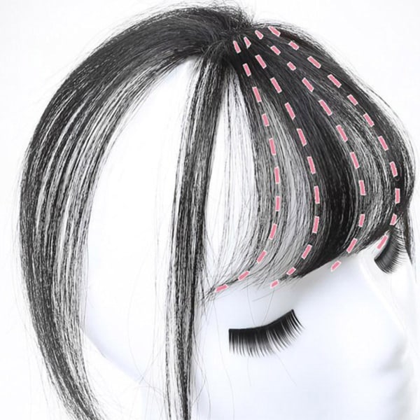 3D Air Bangs Hair Topper Extension Usynlig Sømløs Tynd Neat Air Bangs