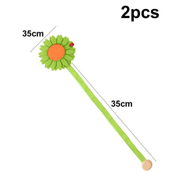 1 par solsikkegardiner Magnetisk non-woven stof Countryside R grøn