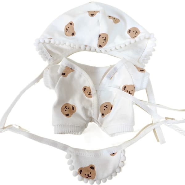 20 cm Dockkläder Pyjamas Kostym Mössa Nattlinne Haklapp