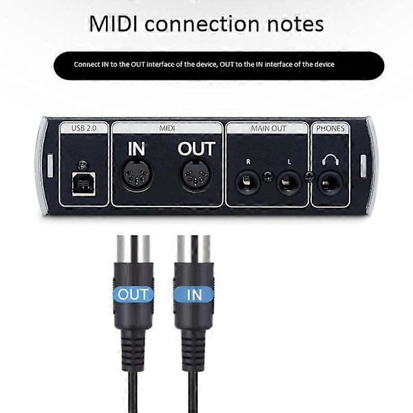 MTU-11 MIDI - USB C -tyypin kaapeli USB MIDI -muunnin merkkivalolla Androidille.pa