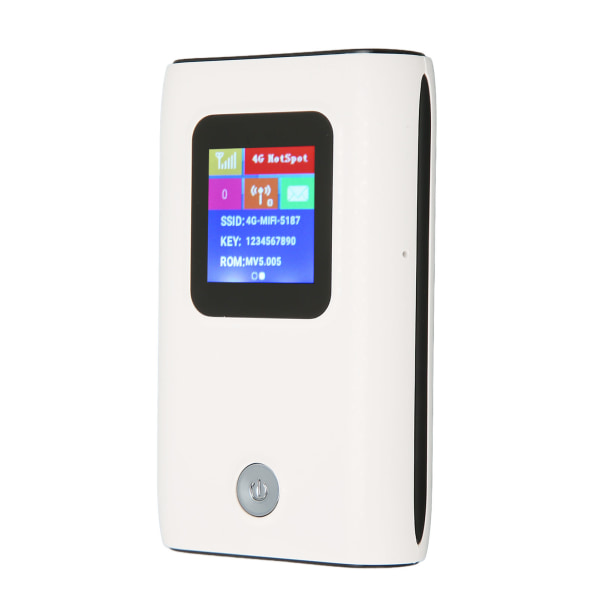 Bärbar WiFi Hotspot stöder 10 enheter 300Mbps 6000mAh färgskärm 4G LTE Pocket WiFi-router med SIM-kortplats