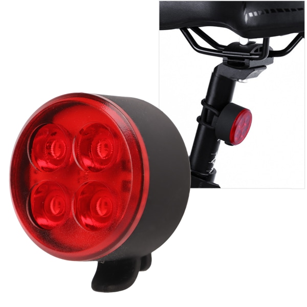 Cykelbaglygte USB genopladelig vandtæt cykelbaglygte sikkerhedsadvarselslys 350mAh Rød til natkørsel