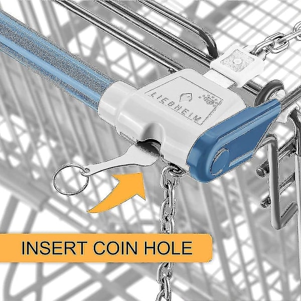 Indkøbsvognsnøgle 2 stk Universal Indkøbsvognsnøgle Chip Indkøbsvognsnøgle Aftagelige Nøgler Token Nøglering Til Indkøbsvogne（PA）