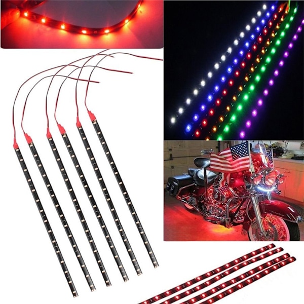 24 ST Vandtæt DC 12V Motor LED Strip Undervognslys Til Bil Hvid