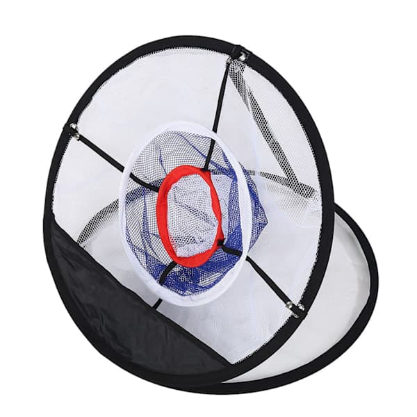 Sort Nylon Mesh Foldbart Golf Chipping Net Boldopsamler Holder Taske Træningstilbehør
