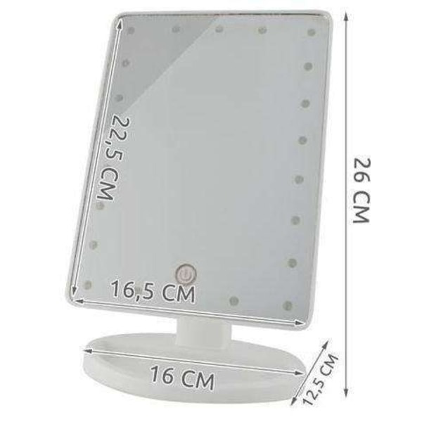 Sminkspegel med LED-lampor - Justerbar