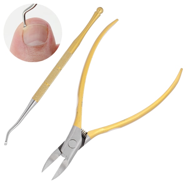 Cuticle Trimmer Nipper Toe Negleklipper Pedicure Remover Værktøj til indgroede tånegle Guld