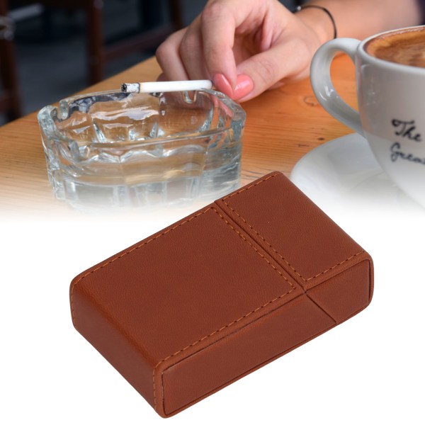 Cigaretteræske PU læderholder Cigaretteræske til 20 STK Cigaretter Travel Home Kaffe