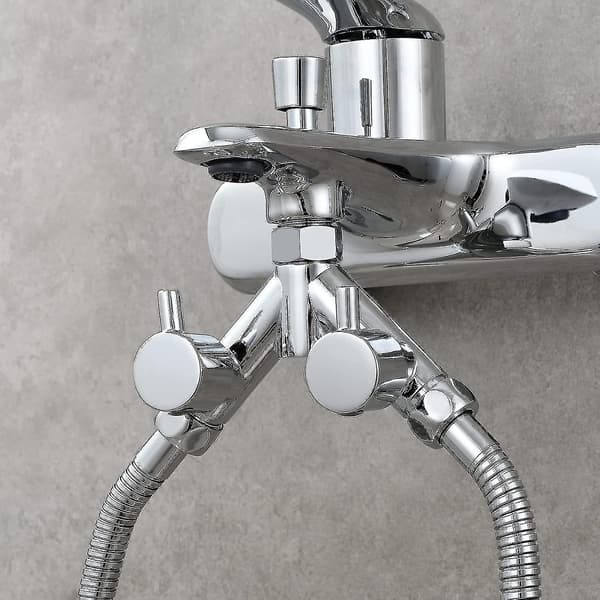 Messing Omleder Ventil Dusj Stengeventil 2-veis Y-splitter 1/2 Tomme For Dusjslange Og Dusjhode Krom