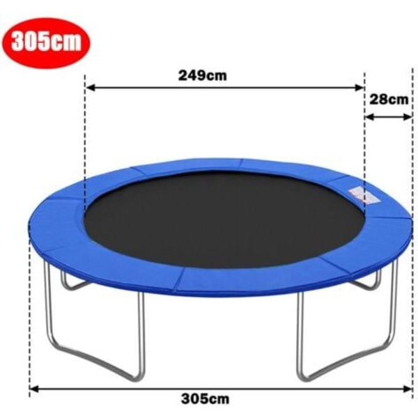 Skyddsdyna för Trampolinfjädrar 305 cm - Blå pa