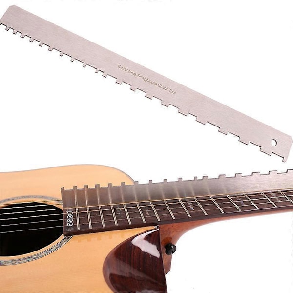 Gitarrhals Skårad Rak Kant Instrumentmakarverktyg Bandstallsvippa Nivellerare för Fender eller Gitarrgreppbräda.pa