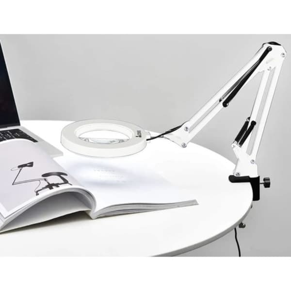 Magnifying Desk Lamp with Clamp - LED Table Lamp