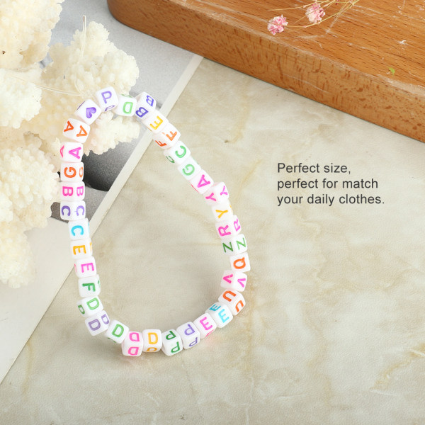 DIY digital engelsk alfabet nummer armbånd halskæde smykker gør perler tilbehør