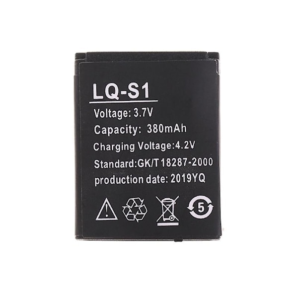 Paris_LQ-S1 3.7V 380mAh Oppladbart Li-ion-batteri for Smartwatch Nytt