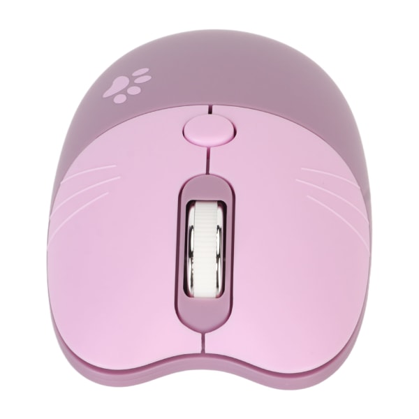 2,4G Cat trådlös mus Mute USB -mottagare Söt bärbar 3 nivåer DPI-mus för M3 Laptop-dator Lila
