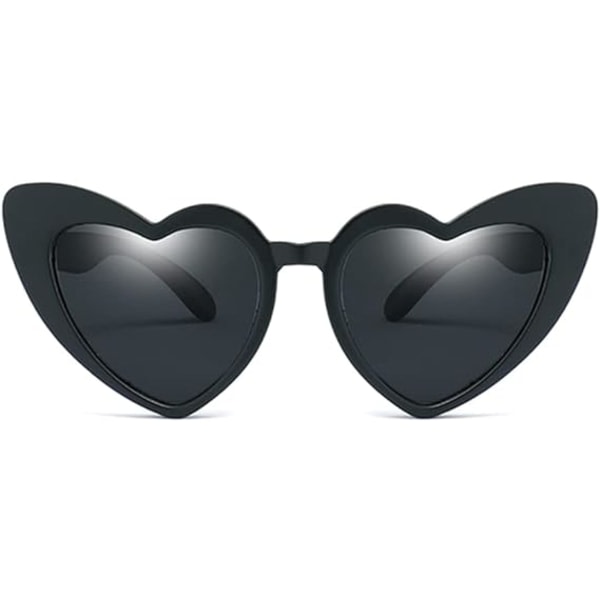 Barnsolglasögon (svarta) Hjärtformade polariserade solglasögon f