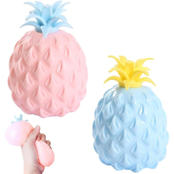 2 delar ananas leksak, ananas squishy, ananas Anti