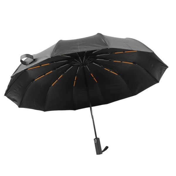 Sun Rain Paraply 24 Rib Solblockerande UV-skydd Vikbart automatiskt paraply för dagliga resor Svart
