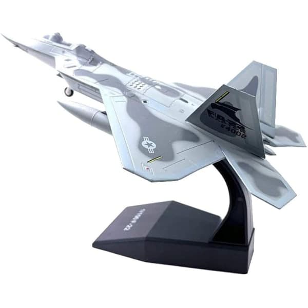 1/100 Skala Legering F-22 Plan Flygplansmodell Barnpresent Samlarobjekt Födelsedagspresent grå