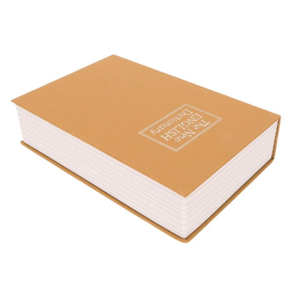 Book Safe Foring i rustfritt stål Dekorativt ABS-materiale Humanisert design Beskyttende Soft Touch sparebank med nøkkel Brun