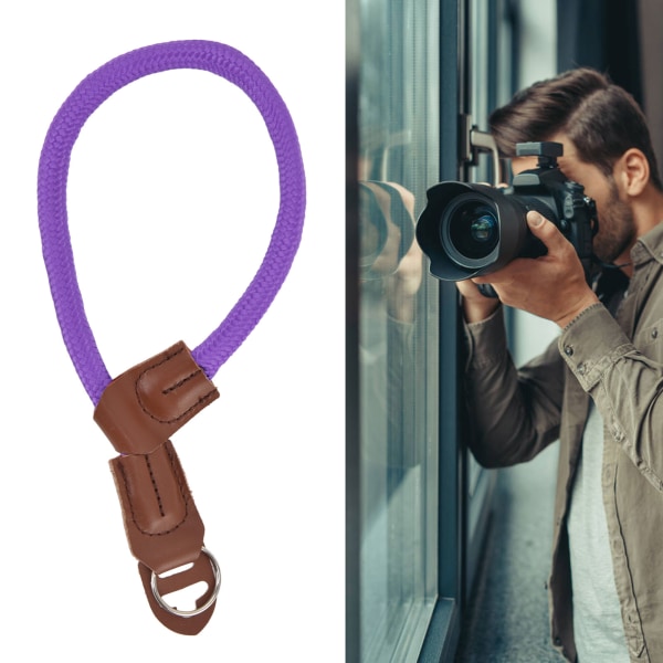Justerbar kamerahåndleddsstropp for Nikon digitalt speilreflekskamera Quick Release Håndtau Lilla
