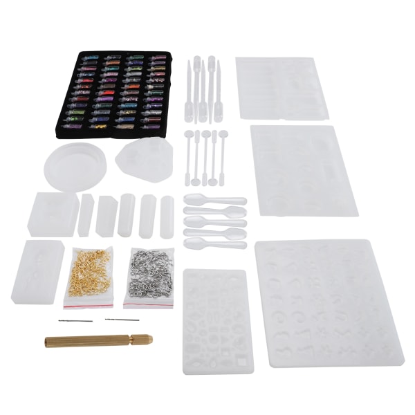 Smycken Epoxi diy mold Set Eye Skruv Dekoration Material Hänge gör Tool Kit