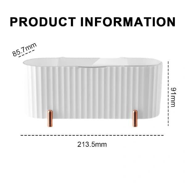 Plastbeholder til kosmetik med låg