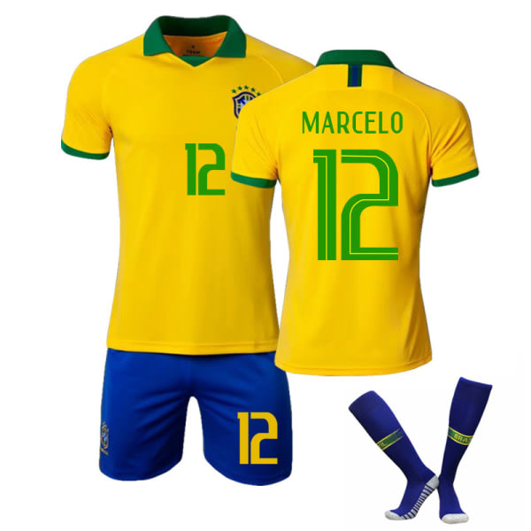 Barn/vuxen 20 America Cup Brasil hemma/borta sett NEYMAR JR-10 Goodies nyaste MARCELO-12 26