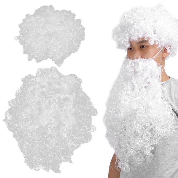 Joulupukin väärennetty parta-asu Simulaatio Bushy White Fake Viikset jouluksi