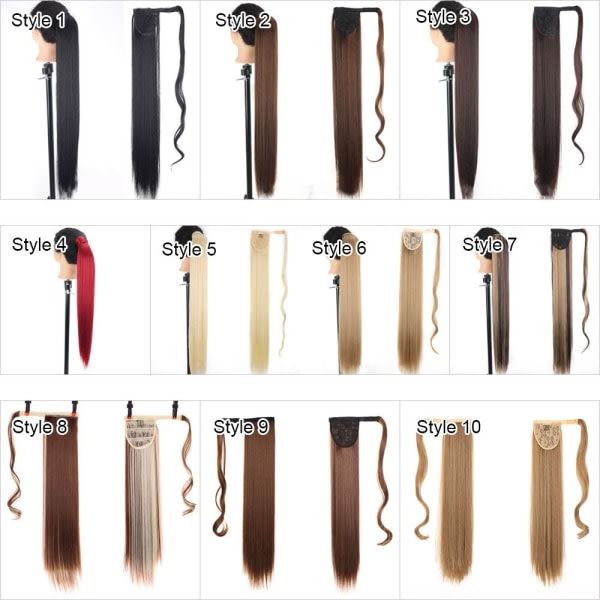 Twist omkring hestehale hår syntetiske extensions STYLE 10 STYLE 10 Style 10 Style 10
