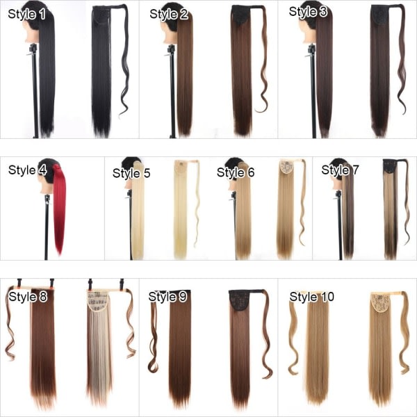 Twist rundt hestehale hår syntetiske extensions STYLE 10 STYLE 10 Style 10