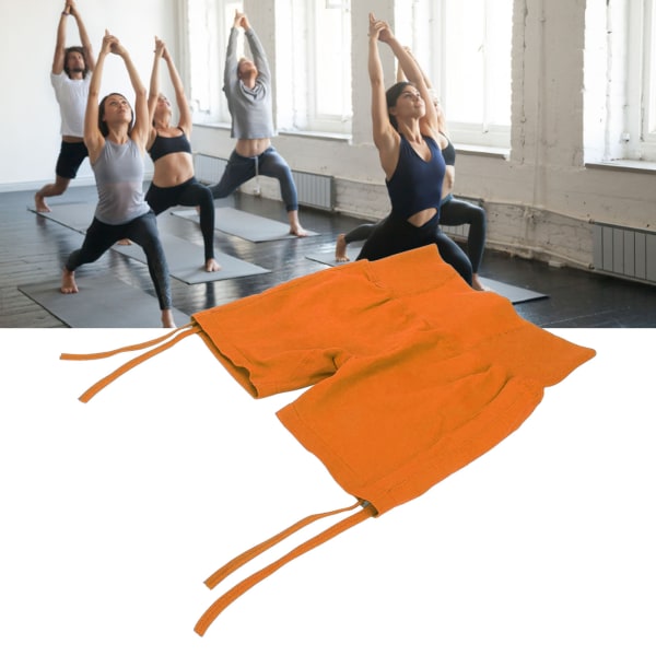 Yogashorts Elastisk dragsko Sömlös högmidjad Slim Fit Andningsbar träning Yogashorts Orange M Storlek