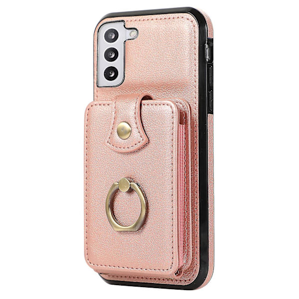 Samsung Galaxy S22 5g Fodral Rfid Blockerande Kickstand Mobiltelefon Skal Tpu+pu Läder Telefonskal