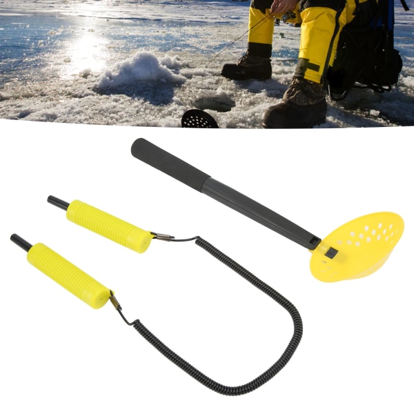 Ice Fishing Scoop Is syle Rustfrit stål Udtrækkelig Fiskeri Ice Pick til friluftsliv Redning Isfiskeri Sikkerhedssæt