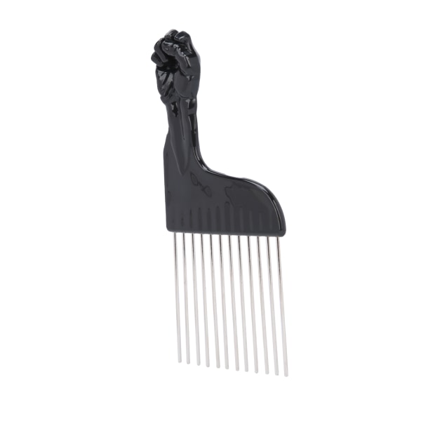 Salon Metal Pick Comb Portable Detangle Styling Comb for langt tykt krøllete hår