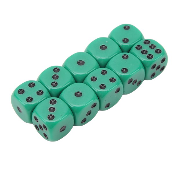 20 kpl 16 mm pyöristetyt kulmanopat 6-puoliset set pöytäpeleihin matematiikkapeleihin Vihreät mustat pisteet