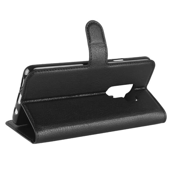 Samsung Galaxy S9 Plus Pung Etui Læder Sort—pa