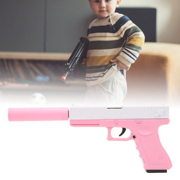 Skaludkastende legetøj Sikker blød EVA-skumbold med automatisk udkastning skydelegetøj til børn Pink og hvid